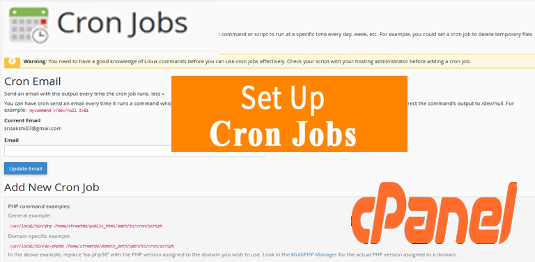 cPanel cron jobs